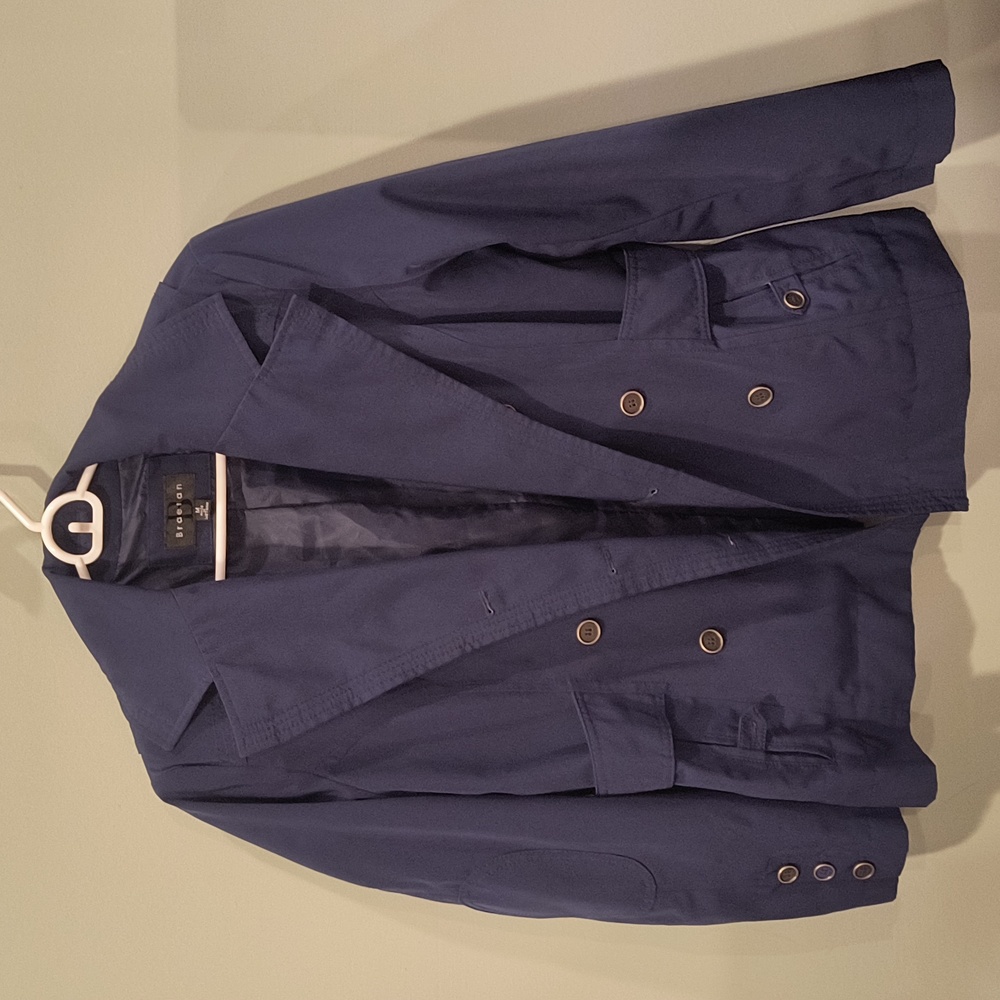 Braeton blue medium button up coat